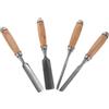 Luxshiny Kit di Scalpelli per Intaglio del Legno da 4 Pezzi Lame Semicircolari in Metallo per Incisioni Dettagliate e Multifunzione, Strumenti Ergonomici per Lavori di Falegnameria