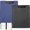 Tbintul 2 Pezzi Portablocco a4,Portablocchi in Plastica con Pinza,Cartellina Portadocumenti con Doppia Clip per Scuola Industria Ufficio(Nero e Blu Scuro)