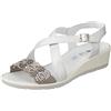 Enval Soft D.Celeste ENVAL, Sandali con Zeppa Donna, Argento, 38 EU