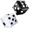 BaiDekun 2 giocattoli gonfiabili, cubo gigante da 30 cm, per giochi in erba e feste in piscina (bianco e nero)