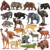 TOEY PLAY Selvatici Animali Giocattoli, Safari Giungla Animali Figures, Realistico Zoo Animale Giocattolo con Tiger Elephant Giraffe, Regali per Ragazzi Ragazze 3 + Anni