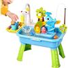 Wuquei Lavello Giocattolo | Divertente Tavolo D'Acqua Wahle Con Scivolo E Rubinetto | Set Da Gioco Di Pesca - Per Bambini Da 1 A 5 Anni Casa Giardino Asilo Scuola Materna