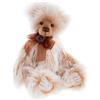 Charlie Bears Ari Teddy Bear - Morbido peluche a pelo lungo con fiocco da collezione