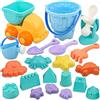 Dreamon Giocattoli da Spiaggia Set Giochi Bambini con Borsa Rete, Materiale Plastico Morbido 20 Pezzi
