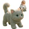 Generico Giocattolo per gatti - Elettrico animato per bambini, 4,33x6,69 pollici Peluche, Gioco interattivo Divertente Texture morbida al con funzione suono di movimento, Gatto di da abbracciare, C