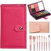 HTTDSLF Set Trucco per Bambine, Set Trucco per Ragazze con Specchio e 9 Pennelli, Cosmetici Giocattolo Non Tossici Bambini, Kit di Bellezza Cosmetica per Compleanni Feste Spettacoli Halloween Natale