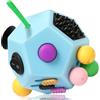 VCOSTORE Fidget Cube con 12 Lati - Originale Cubo Antistress Adulti Fidget Toys Ufficio Gadget Anti Stress Cube Per Tutte le Età Con ADHD, ADD, ASD, ADHD (Blu-1)