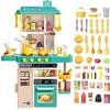deAO Cucina Giocattolo per Bambini, 50PCS Accessori da Gioco Cucina | Verde