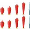 Qianly 10 Pezzi Pesci Giocattolo Estensibili Interattivo Multigiocatore, Set Gioco Pesca con Canna da Pesca, Sviluppa Coordinazione Occhio-Mano, Gioco Pesci Giocattolo Allungabili, Rosso,Bagged 8F 2R
