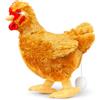 lilizzhoumax Peluche di gallina con uovo nascosto gallina marrone cuscino morbido di pollame da adorabile pulcino regalo interattivo e coccoloso decorazione per la casa bambini ragazzi ragazze 30 cm