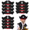 FUIPVGI 12 Pezzi Cappello da Pirata Bambini, Fascia Pirata Bandana Pirata Accessori da Pirata Bambini, Cappello da Pirata in Feltro Accessori di Abbigliamento Pirata per Feste, Halloween
