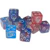 STBQHG 10Pcs Acrilico Sei Lati Dadi Set Cranio Modello Tavolo Gioco Dadi Angolo Rotondo Gioco di Ruolo Dadi Accessori Gioco Da Tavolo