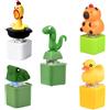 Bukbas 3 Pezzi Frog Antistress Keychain, Fidget Toys Tastiera Giocattolo Lucertola, Anatra con Suono e Luce, Allevia Ansia e Stress, Adulti, Ragazzi e Ragazze (E)