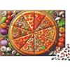 KQJZXNHPGR Pizza Piatto Puzzle per Adulti Puzzle 1000 Pezzi Ingredienti Verdure Relax Decorazione Casa 52x38cm/1000pcs