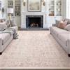 HUGEAR Vintage Tappeto Salotto Rosa Tappeti 180x270cm Soggiorno Antiscivolo Lavabile in Lavatrice Tapette Camera da Letto Sala Ufficio Bambina Bambino Pelo Corto Grande Carpet