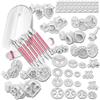 MoNiRo, set di 68 stampini per fondente, grandi - Stampi per biscotti da pasticceria - Strumento per modellare torte - Accessori per il retro e fondente - Stampini per fondente e fiori