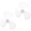 TOYANDONA Pale Ventilatore di Ricambio 3 Foglie, Compatibile 14 e 16 Pollici | Set da 2 Pezzi in Plastica Bianca, Facile Installazione, Silenzioso, Resistente al Calore