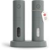 LARS NYSØM Set Macina Sale e Pepe Elettrico - Saliera e Pepiera Elettrica | Automatici Macinini Elettrici Sale e Pepe Set - Ricaricabile via USB Macinino in Ceramica Regolabile - Macina Pepe Elettrico