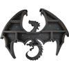 ComfyHarbor Mensola gotica in legno con drago per montaggio a parete, adatta per cristalli e bottiglie decorative