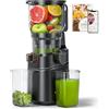 AMZCHEF Estrattore Automatico, Apertura 150MM e Capacità 2L Estrattore Frutta e Verdura Intera, 250W Estrattori di Succhi Professionale con Triplo Filtro - Nero