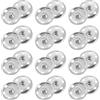 QUARKZMAN 25 Set Bottoni a Pressione per Cucire, 25mm Bottoni Automatici Metallo per Vestiti, Artigianato Fai-Da-Te, Argento