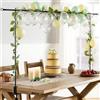 Niannianmi Arco da tavolo regolabile, in metallo, con morsetti, lunghezza 80-250 cm, nero, per matrimoni, feste, compleanni, anniversari, decorazioni natalizie