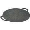 Atyhao Padella per Barbecue Coreana, Piastra Calda a Forma Curva Rotonda Nera per Il Campeggio (34 cm)