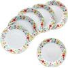 MamboCat Set di 6 piatti da torta Variant, in porcellana colorata per 6 persone, piccoli piatti colorati per insalata, dessert & Co. per colazione, pranzo, caffè e pane da sera