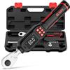 VANPO Chiave Dinamometrica Digitale 1/4, 3-60NM Elettronica Chiave Dinamometrica con Display LCD, 4 Unità, Avviso Acustico e Colori, Cricchetto Reversibile ±2% per Bici & Moto