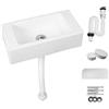 mistybabes Lavabo sospeso, bianco, 40 x 20 x 11 cm, con tubo dell'acqua (40 x 20 x 11 cm)