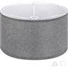 OUTON Grigio Grande Paralume per Lampade da Terra, 40,6cm Alto x 40,6cm Basso x 22,9cm Altezza, Facile da Montare, Paralumi a Forma di Tamburo in Lino per Lampade da Tavolo e Lampade da Comodino
