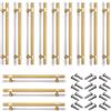 Bwintech 12 pezzi 218MM oro zigrinato maniglie armadio, 160 millimetri fori centri manopole armadio, armadio, guardaroba, cassetto maniglie