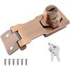 Wopanxye Serratura a cerniera da 10,2 cm con chiavi, serratura a chiave con manopola girevole, fibbia di sicurezza in acciaio inox, per porta del garage, armadi, armadi, cassetti, armadi, camera da