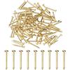 M METERXITY 100 Pezzi Piccoli Chiodini, 1.5mm x 15mm Chiodi Di Precisione In Ottone Testa Tonda Per Legno/DIY Artigianato Decorativo/Accessori Casa/Appendi Quadri