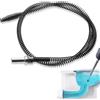UOCAI Spirale per la pulizia dei tubi, Ø 10 mm x 1 m, pulitore a spirale, con attacco per trapano, universale, per la pulizia dei tubi a spirale, con adattatori elettrici per WC