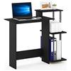Furinno EFFICIENT Scrivania Da Gaming, Con 3 Ripiani Laterali Aperti, Laptop Notebook, Scrivania Da Ufficio Per Home Office, Studio, Dormitorio, Solid Black