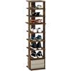 Furinno COMPACT Scarpiera, Organizer Scarpe a 9 Ripiani, Scarpiera Autoportante con Torre Portascarpe Salvaspazio Verticale, per Armadio, Ingresso, Ufficio, Garage, Pino Ambra