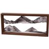 AzureLeap Pittura di Sabbia che Scorre Quadro 3D Sabbia Dinamica Paesaggio Marino, Decorazioni per Casa e Ufficio Giocattolo da Scrivania per Adulti Cornice in Legno [Nero-14]