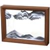 AzureLeap Pittura di Sabbia che Scorre Quadro 3D Sabbia Dinamica Paesaggio Marino, Decorazioni per Casa e Ufficio Giocattolo da Scrivania per Adulti Cornice in Legno [Nero-8"]