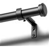 DEFYNEE Bastone Tende 80-367 cm, Asta Estensibile Ø25 mm, Bastoni per Tende con Staffe per Finestre di Camera da Letto e Soggiorno, Nero Opaco