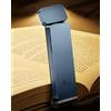 86lux Luce per Lettura Libri a Letto, luce libro lettura notturna Ricaricabile LED Ultra Leggera con, 3 Colori ambra & Luminosità Regolabile, Flessibile per bambini e amanti dei libri, Blu