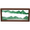 AzureLeap Pittura di Sabbia che Scorre Quadro 3D Sabbia Dinamica Paesaggio Marino, Decorazioni per Casa e Ufficio Giocattolo da Scrivania per Adulti Cornice in Legno [Verde-14]