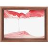 AzureLeap Pittura di Sabbia che Scorre Quadro 3D Sabbia Dinamica Paesaggio Marino, Decorazioni per Casa e Ufficio Giocattolo da Scrivania per Adulti Cornice in Legno [Rosso-8"]