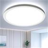 EASY EAGLE Plafoniera LED 36W 6500K 3240LM Pannello Lampada da Soffitto Rotonda IP44 Lampadario Moderna per Camera Cucina Bagno Garage Ultra Sottile Ø30x2.4cm