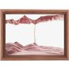 AzureLeap Pittura di Sabbia che Scorre Quadro 3D Sabbia Dinamica Paesaggio Marino, Decorazioni per Casa e Ufficio Giocattolo da Scrivania per Adulti Cornice in Legno [Caffè-8"]