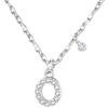 GUOYU 26 Collana Iniziale Lettera di Compleanno da Donne Ragazze, Collana con Lettera in Zirconi d'Argento Ciondolo, Personalizzazione Idee Regalo di Compleanno Celebrazione (O)