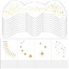 ELNX 20 Fogli Lentiggini Glitter | Cerotti Glitter Viso | Finte Lentiggini Timbro Tatuaggi Temporanei Adesivi Viso per Donne Festival Halloween Natale Carnevale Feste Trucco(Oro D)