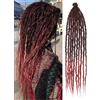 Dsoar Textured Dreadlocks Extension 24 Pollici Trecce Sintetiche Sottili SE Trecce Morbide all'Uncinetto 10 Fili/Confezione Estensioni Fatte a Mano in Stile Hip Hop, 1b/bug#