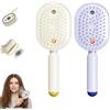 Generic Spazzola a vapore elettrica, spazzola lisciante per capelli ricaricabile con vapore, 3 in 1, antistatica, pettine districante e massaggiante con cuscino d'aria, strumento portatile per lisciare i