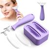 Suitedget Ice Roller Viso Ghiaccio Viso Ice Face Roller 2 Vassoio Ghiaccio in Silicone con Manico Pas de Mains Froides Restringere i Pori Rassodare la Pelle Eliminare le Muskelkater zu Reduzieren